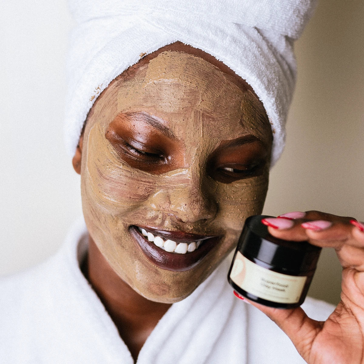 Woman with Superfood Clay Mask