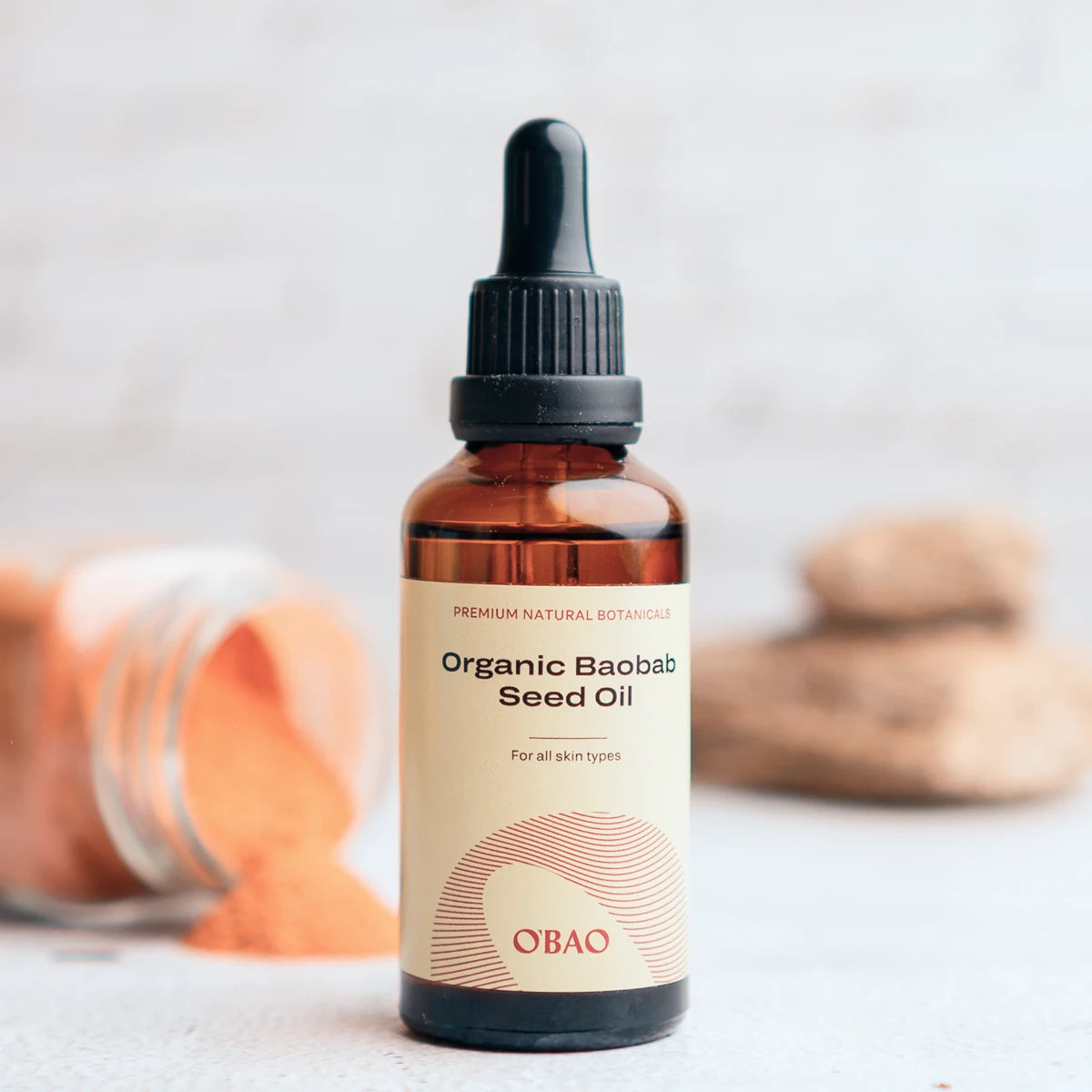 Close-up of Organic Baobab Seed Oil – rich, smooth oil for deep skin nourishment