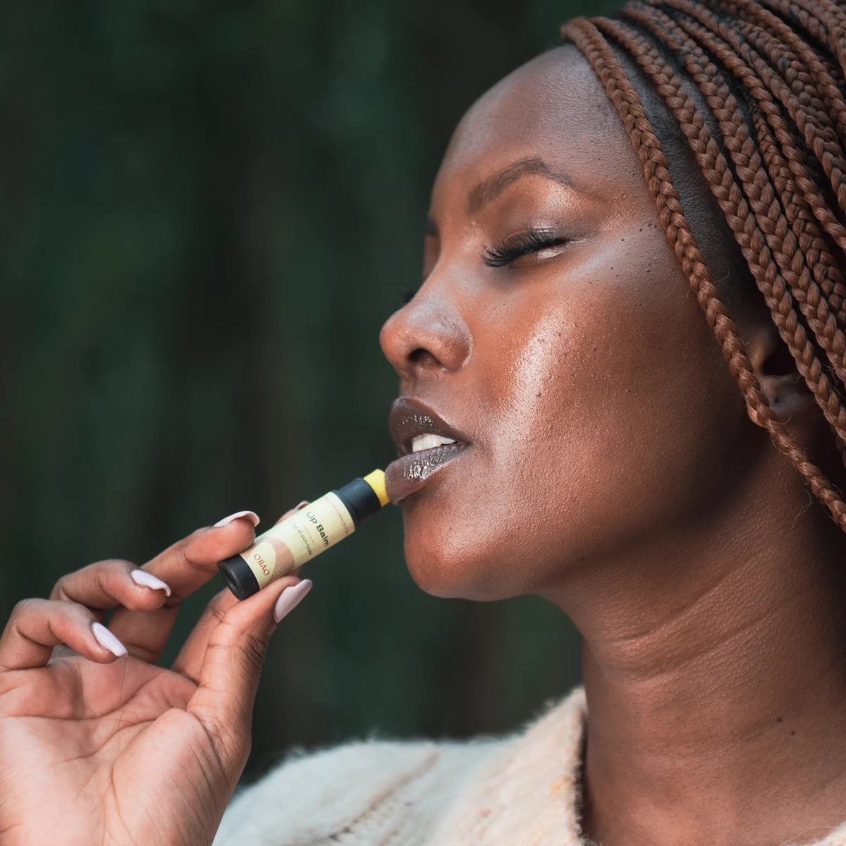 Applying Lip Balm – moisturizing lip care for smooth, nourished lips