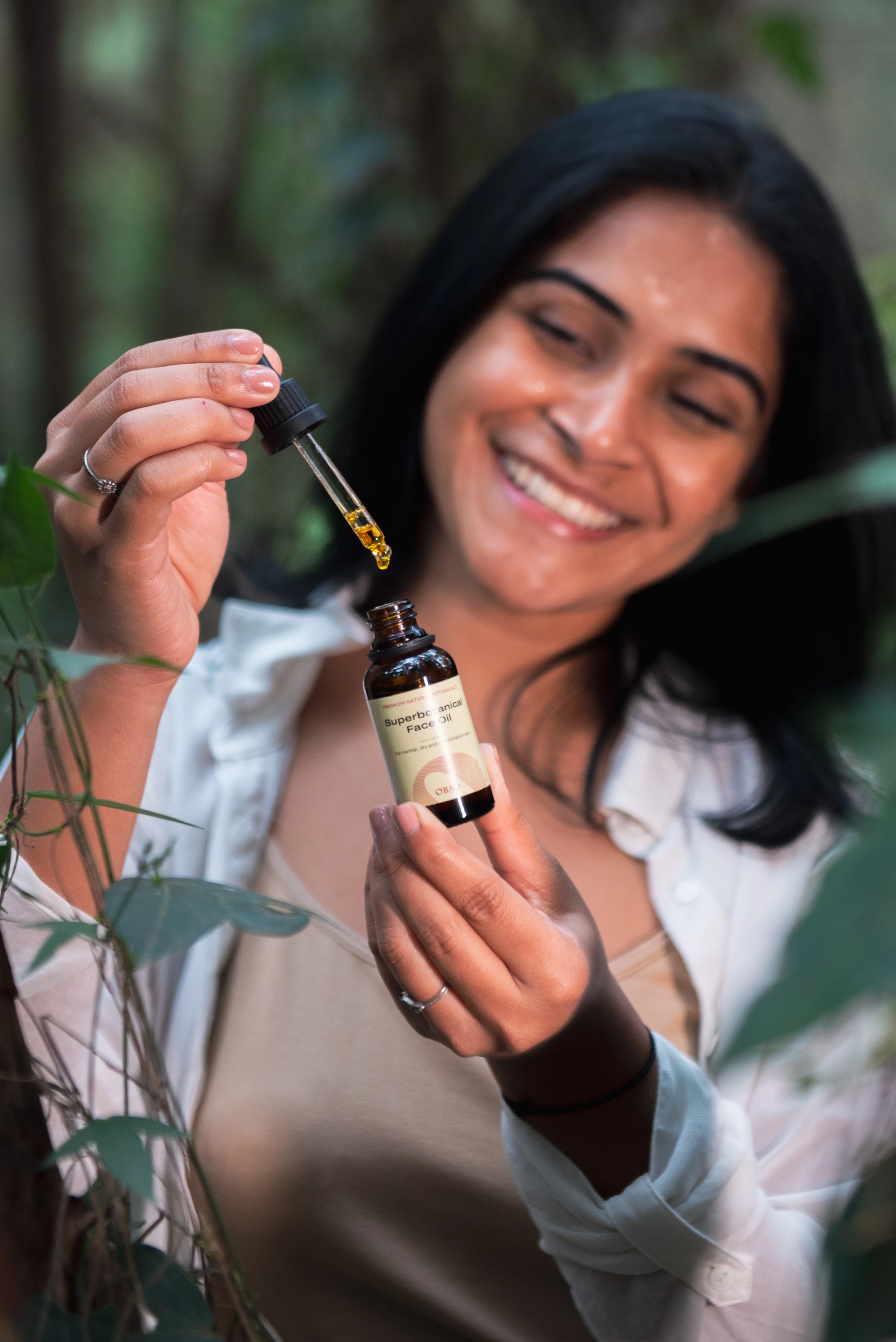 Woman using Baobab Seed Oil